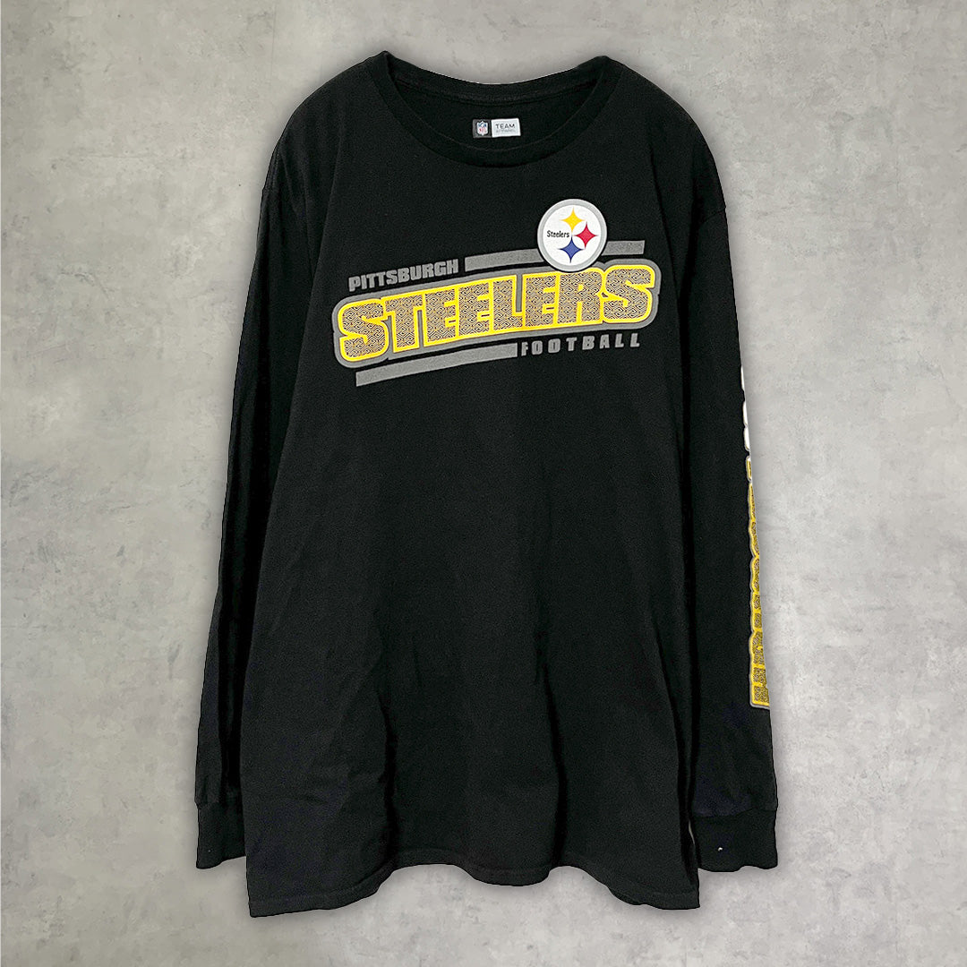 《XL》 NFL アメフト ロンT 長袖Tシャツ ピッツバーグスティーラーズ