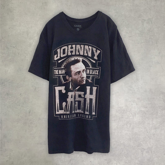 《XL》JOHNNY CASH ジョニーキャッシュ バンド Man In Black Tシャツ