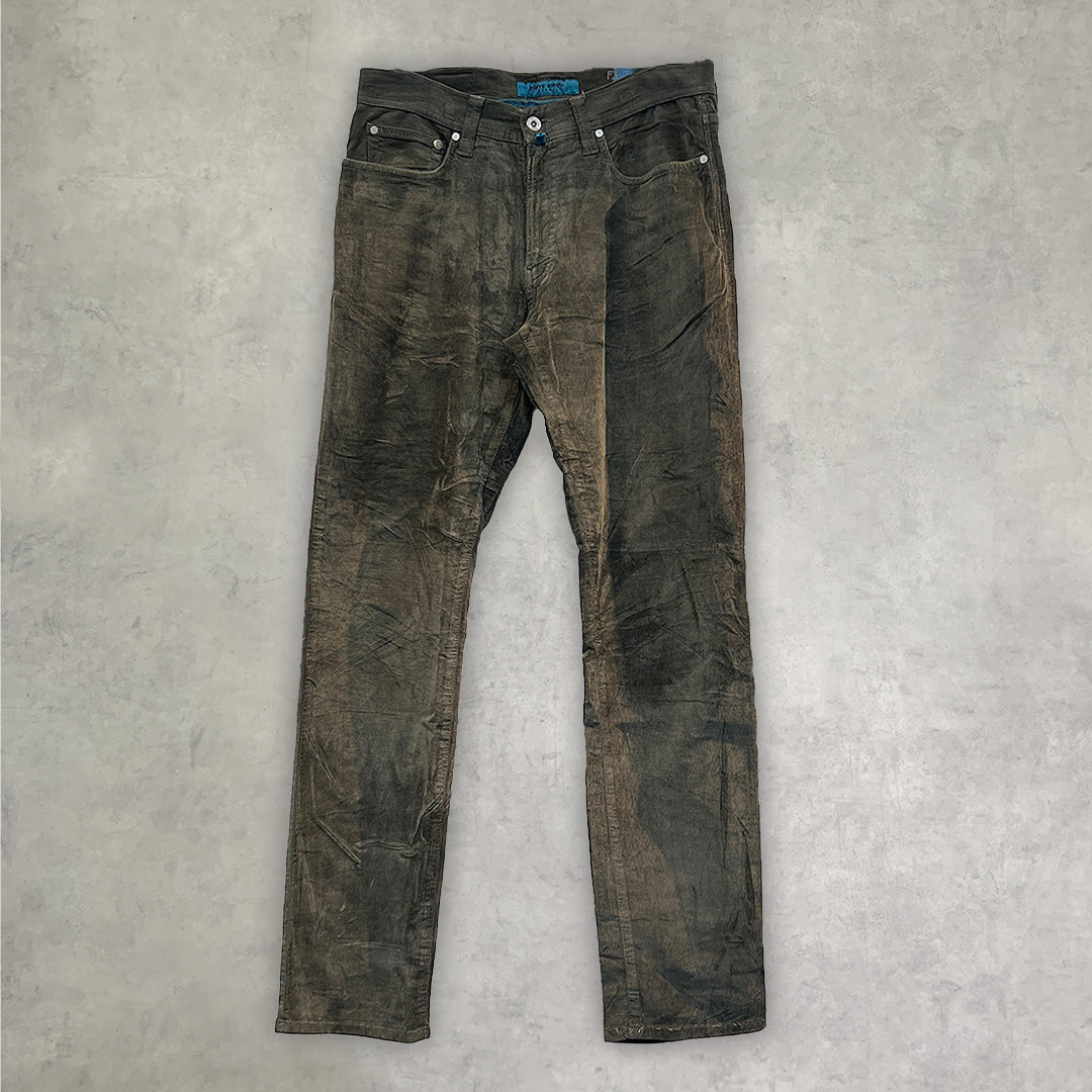 《33×32》 pierre cardin JEANS ピエールカルダン FUTUREFLEX コーデュロイ テーパード パンツ