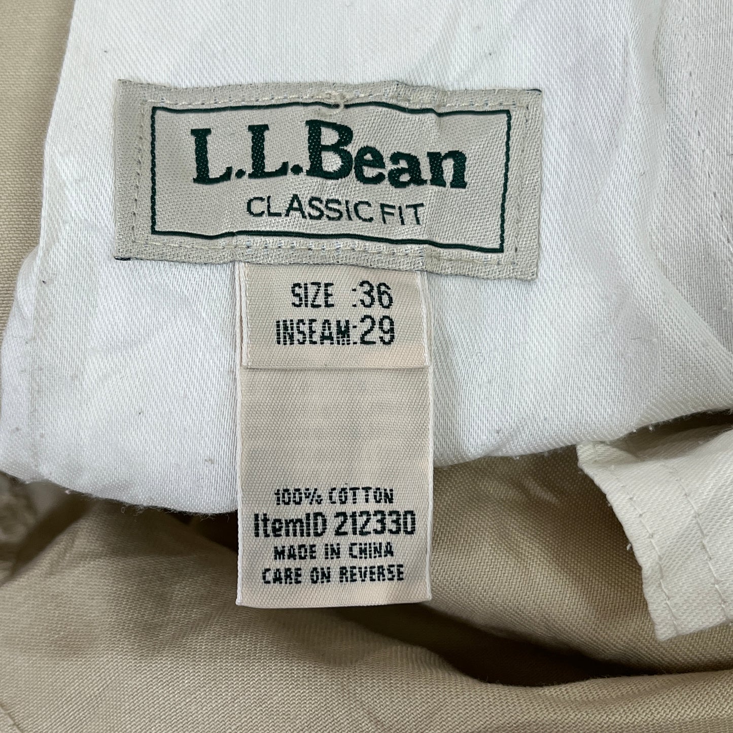 《36》 L.L.Bean エルエルビーン テーパード チノパンツ