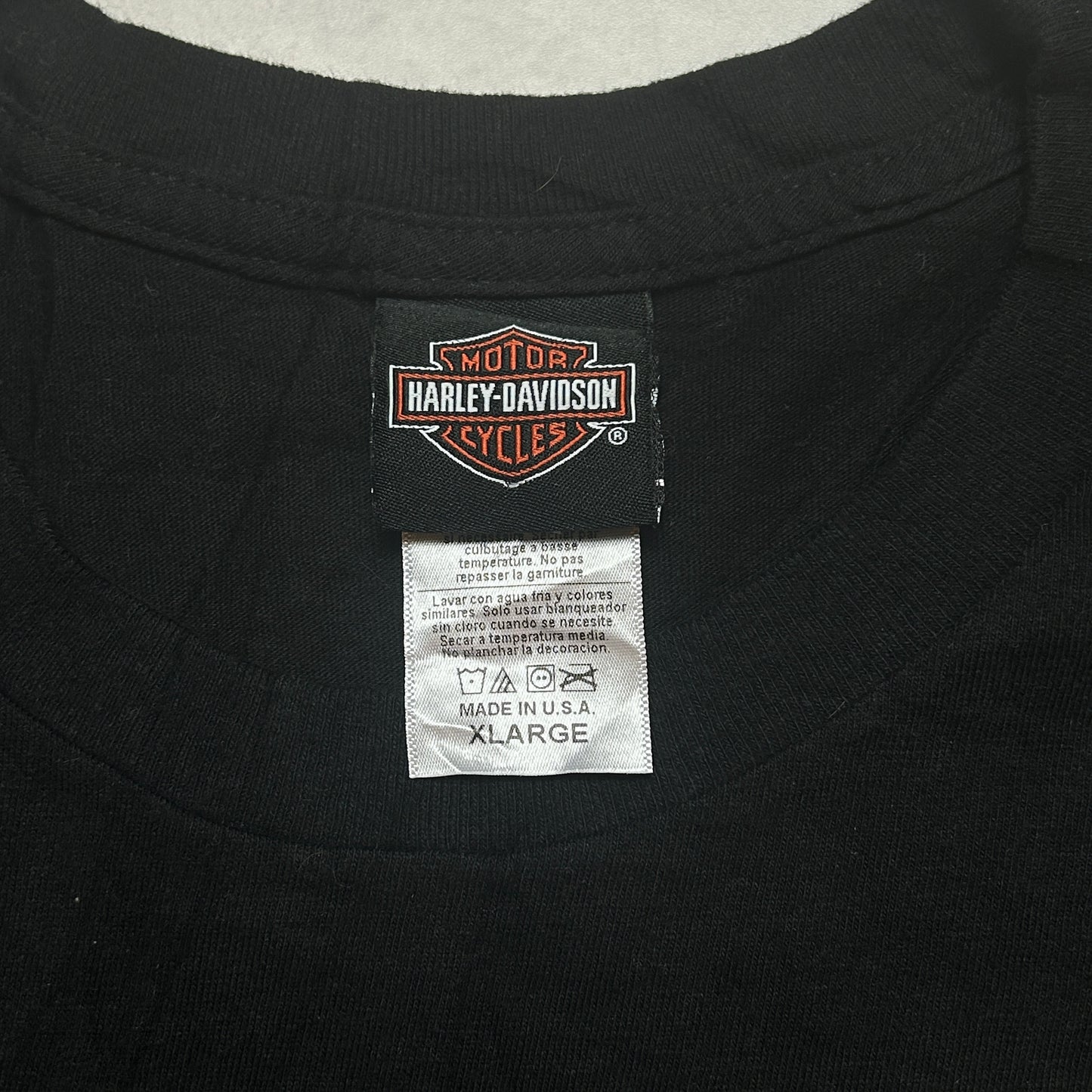 《XL》HARLEY DAVIDSON ハーレーダビッドソン プリントTシャツ スカル USA製