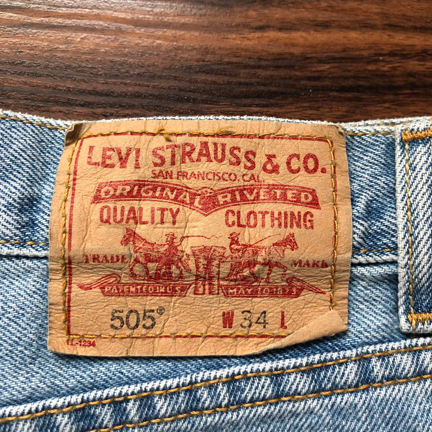 《34》LEVI’S リーバイス 505 デニムハーフパンツ メキシコ製