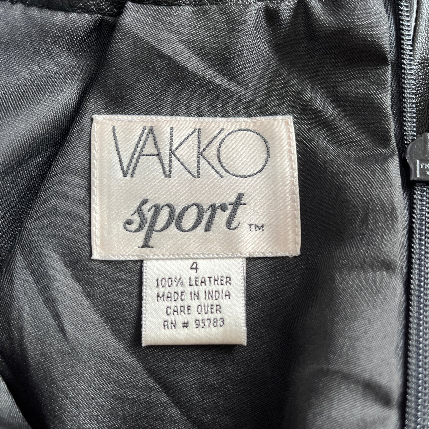 《4》VAKKO レザーロングスカート