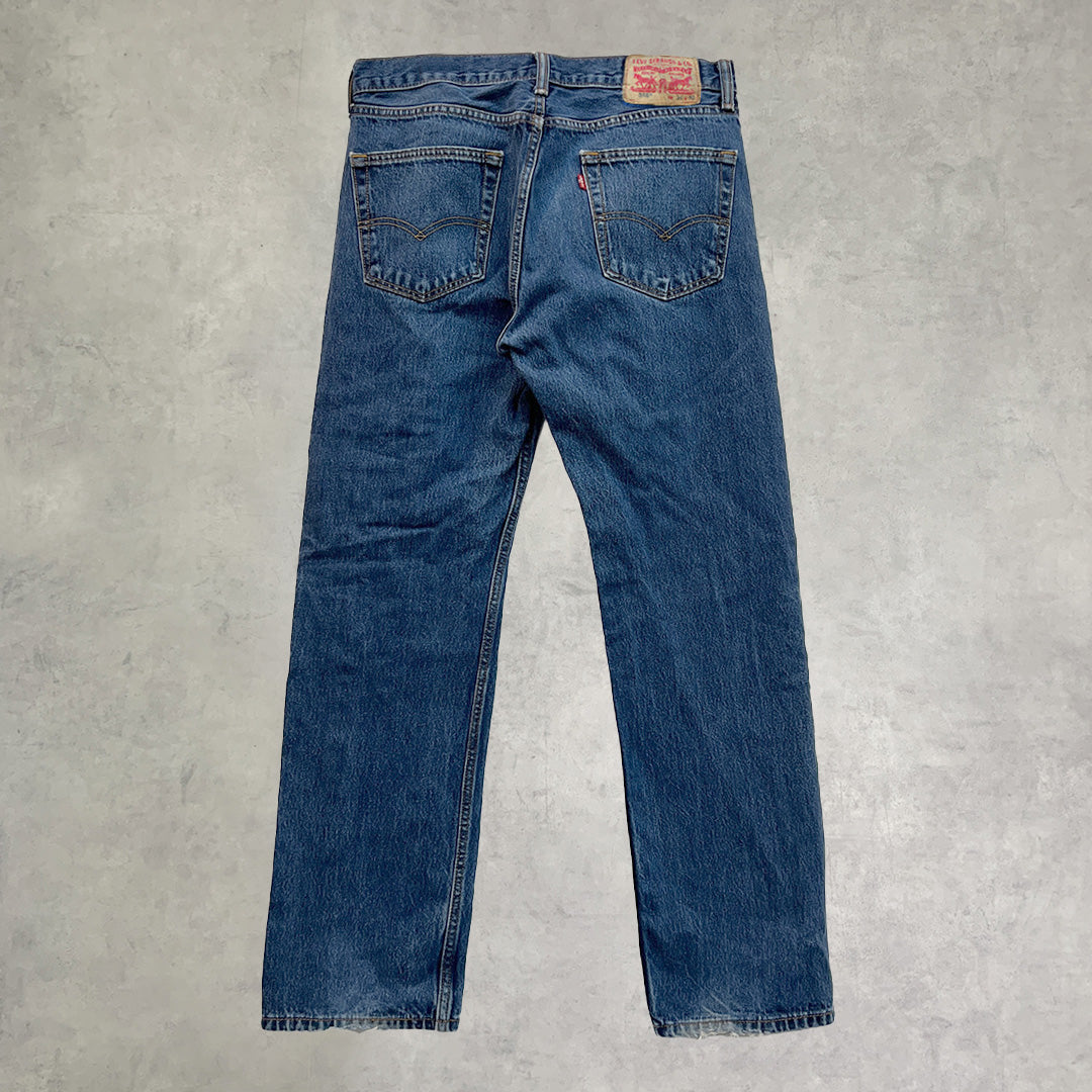 《34×32》 LEVI'S リーバイス 505 テーパード ジップフライ デニムパンツ