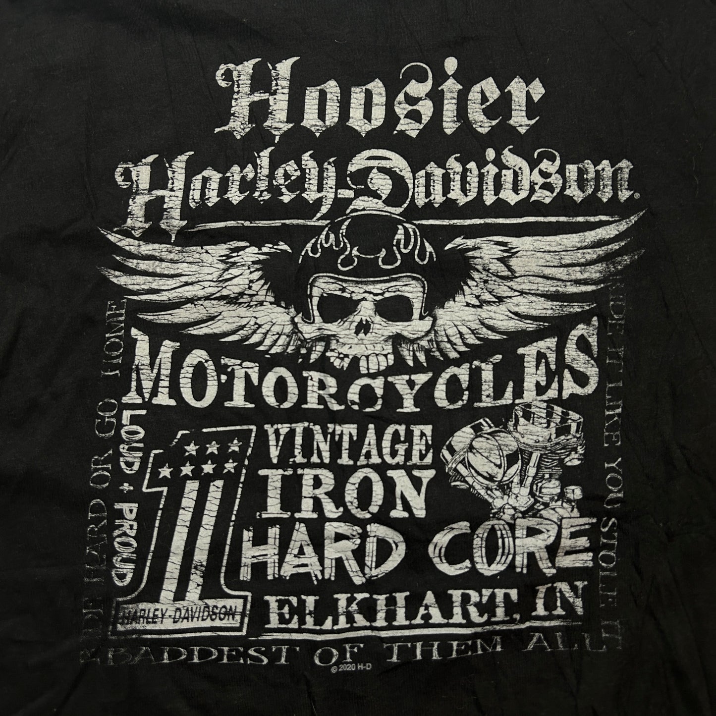 《XL》HARLEY DAVIDSON ハーレーダビッドソン プリントTシャツ スカル USA製