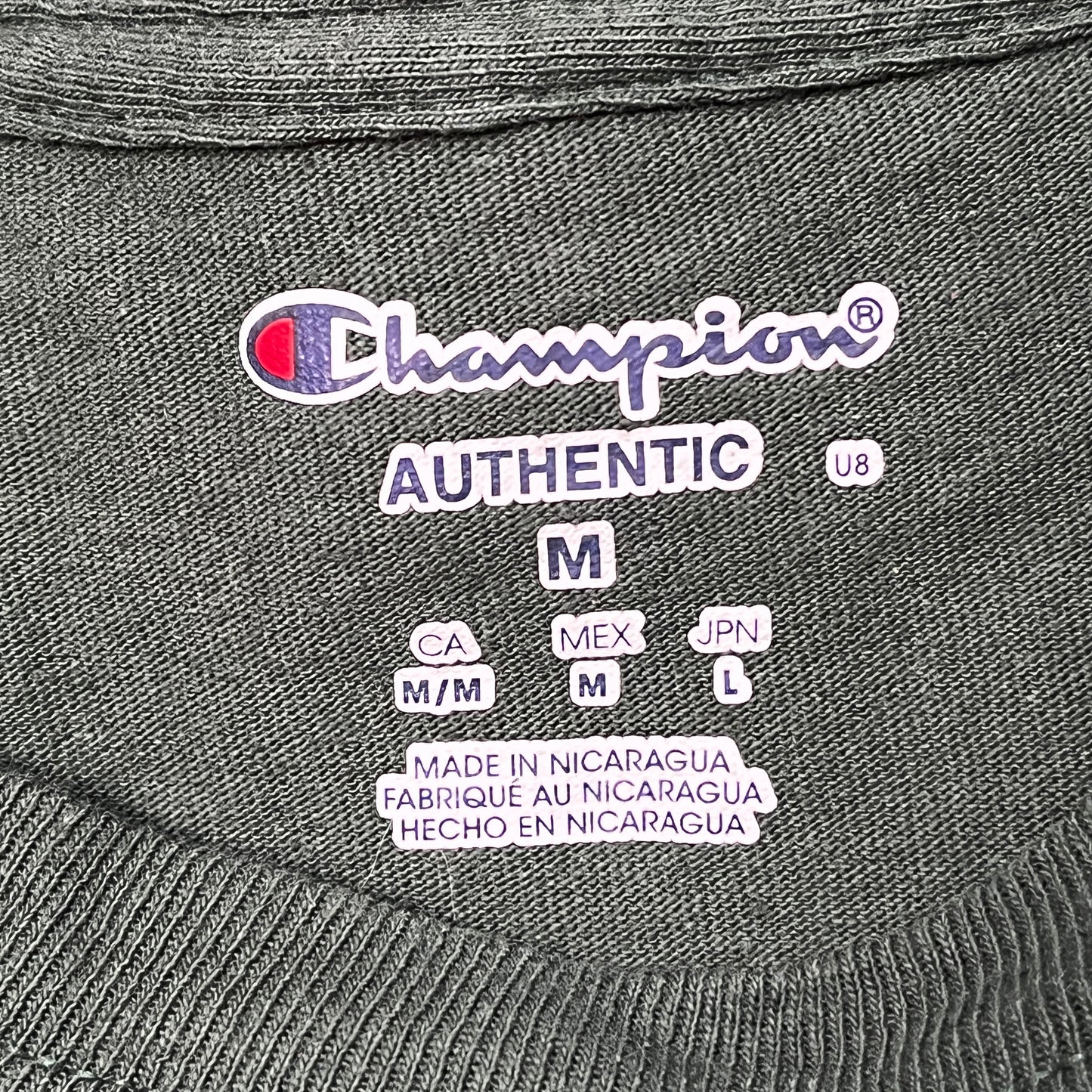 《M》Champion チャンピオン 目つき ロンT 長袖Tシャツ