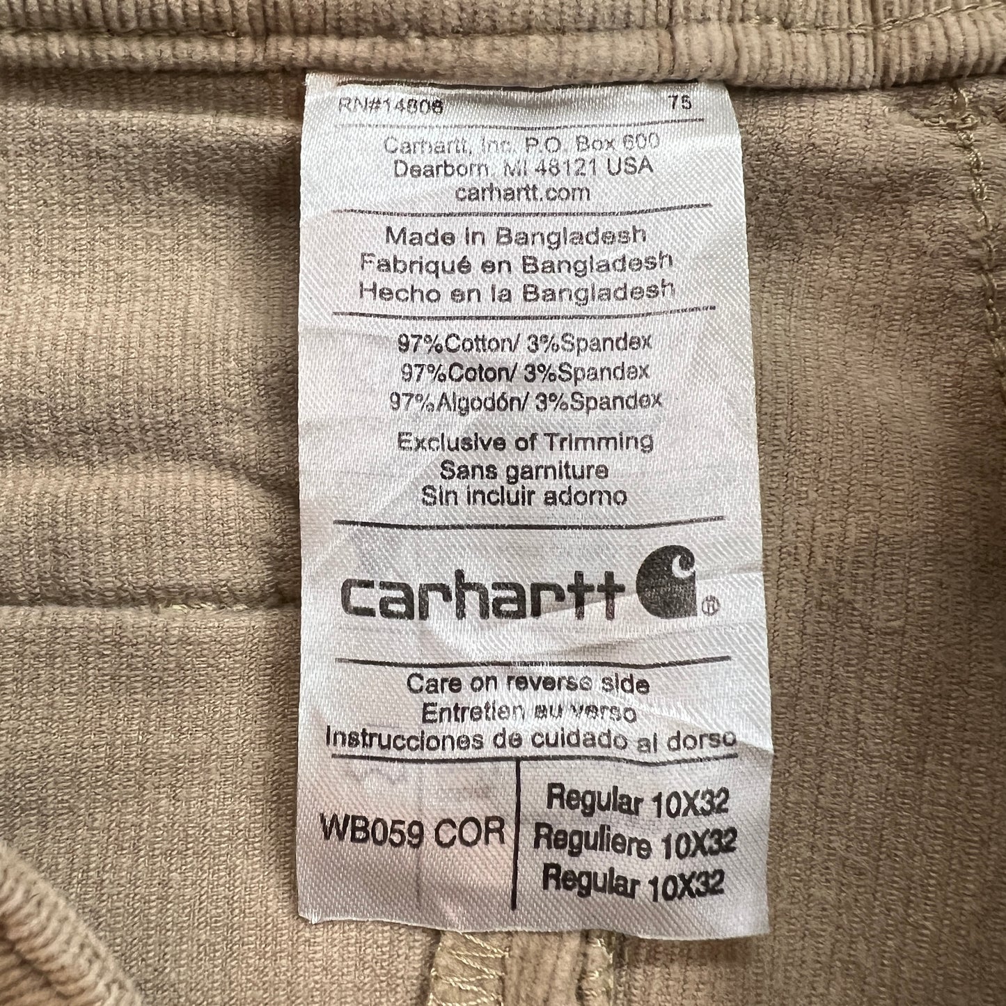 《10×32》carhartt カーハート フレアコーデュロイパンツ