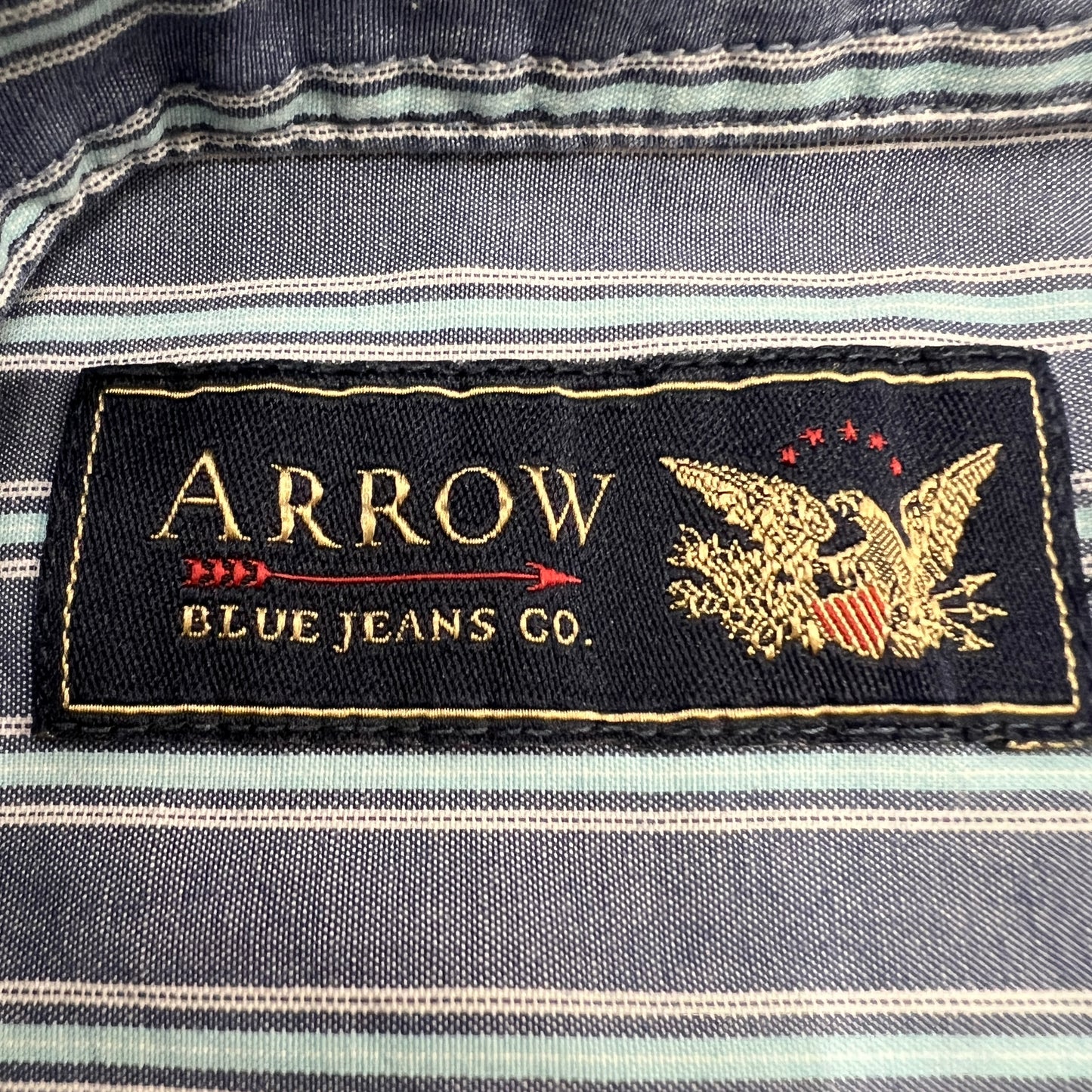 《XL》ARROW BLUE JEANS CO. アロー 長袖 ストライプシャツ