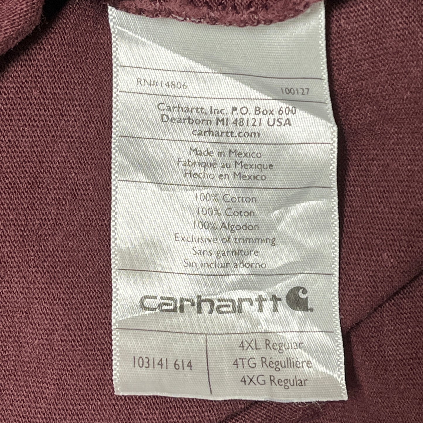 《4XL》 carhartt カーハート ビッグサイズ ロンT Tシャツ