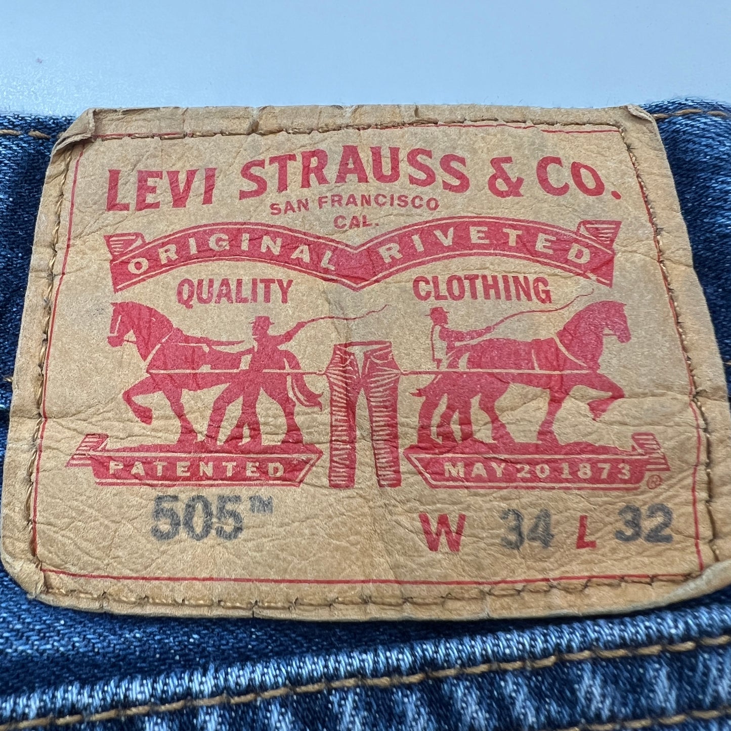 《34×32》 LEVI'S リーバイス 505 テーパード ジップフライ デニムパンツ