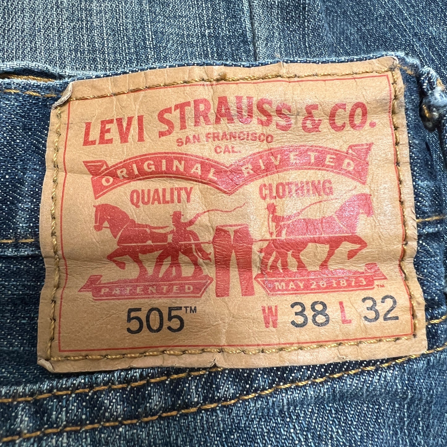 《38×32》 LEVI’S リーバイス 505 ワイド デニムパンツ スモールe ビッグサイズ