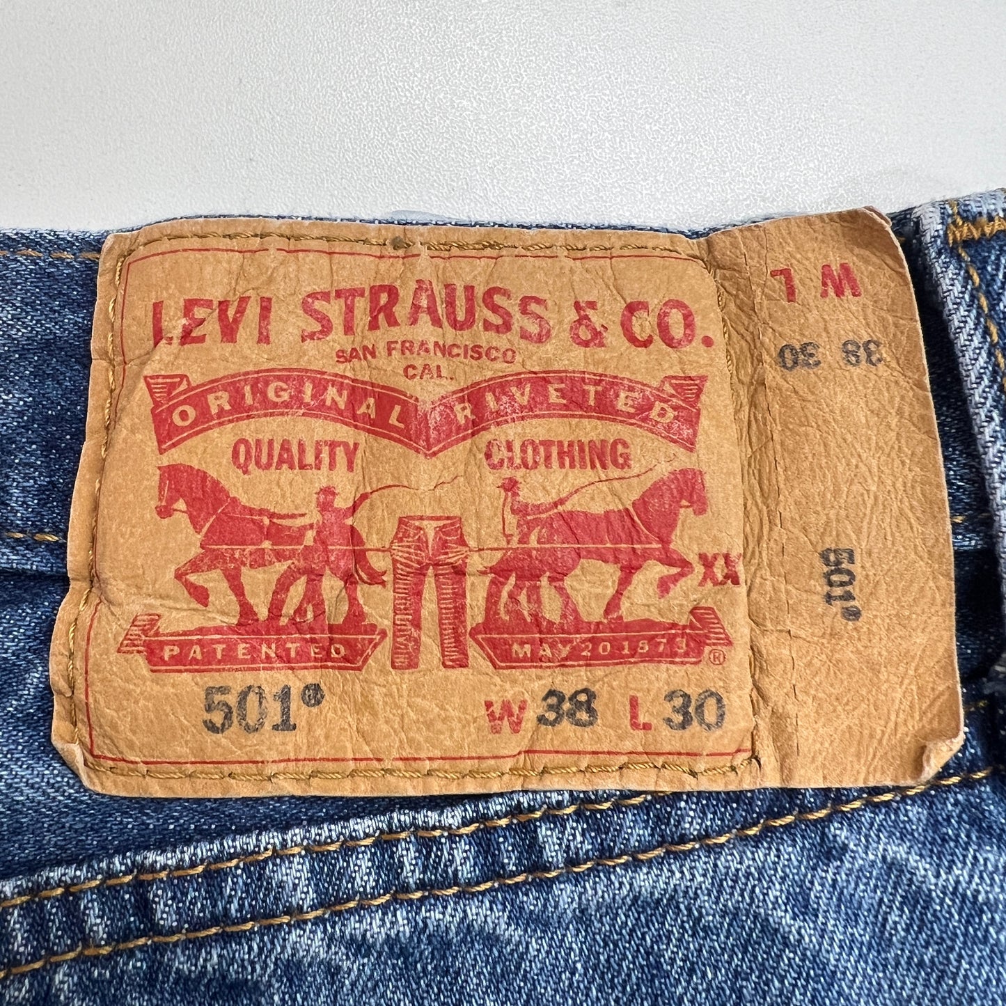 《38×30》 Levi‘ｓ リーバイス 501 ボタンフライ サークルR ストレート デニムパンツ