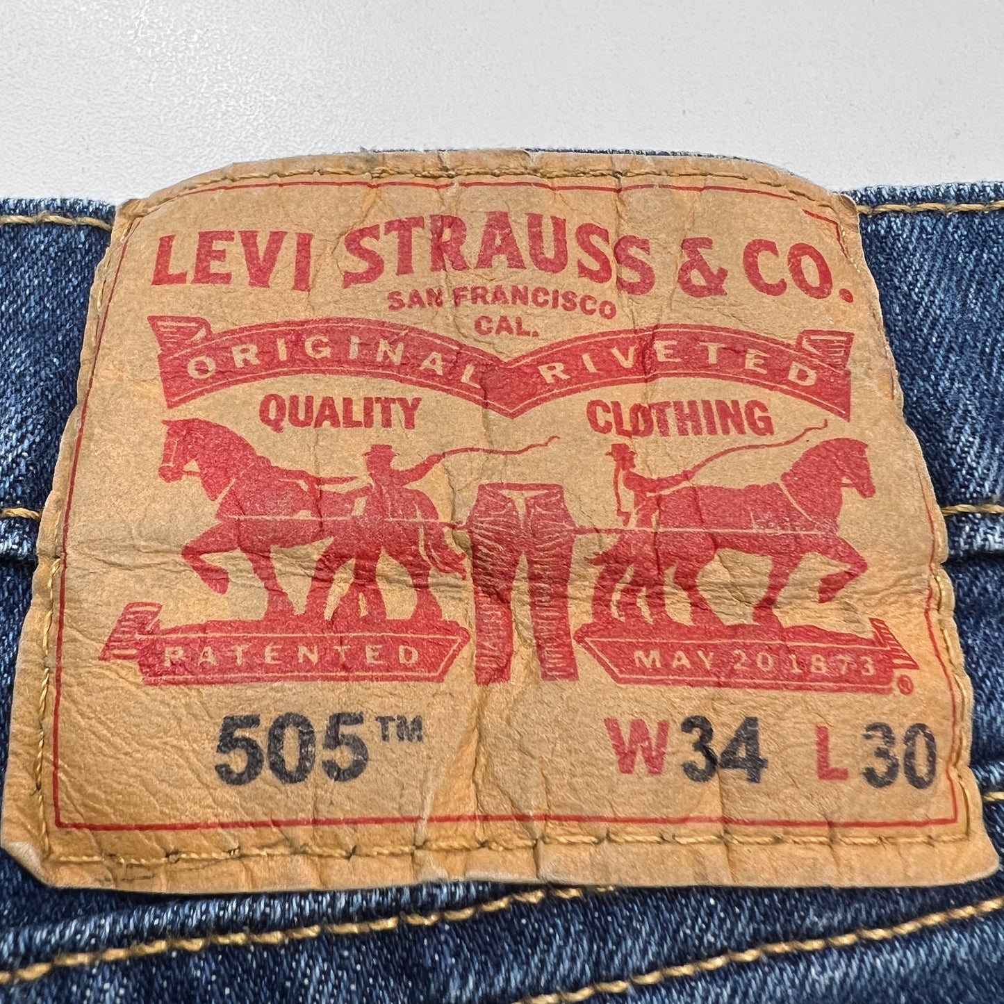 《34×30》 LEVI'S リーバイス 505 ジップフライ テーパード デニムパンツ