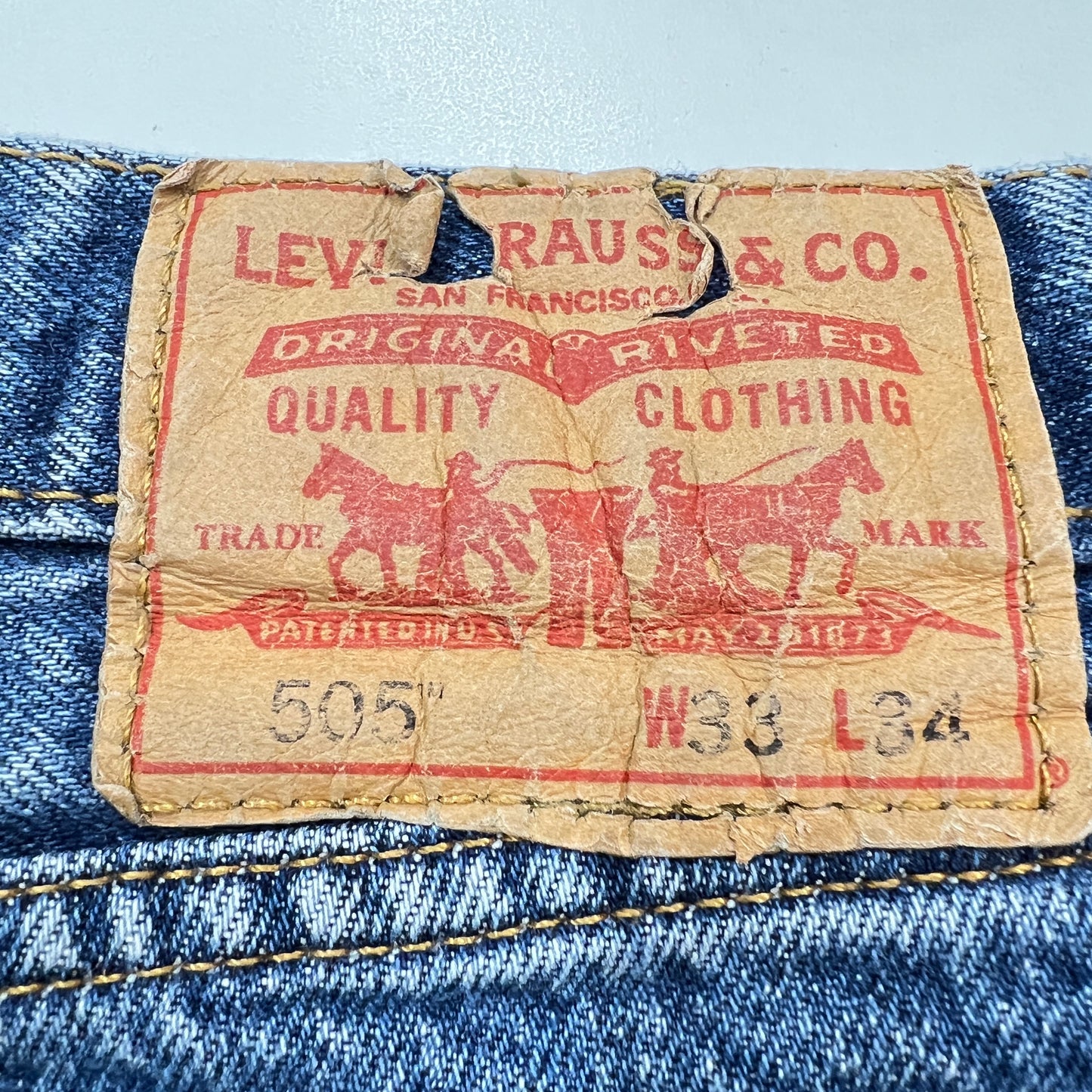 《33×34》 LEVI'S リーバイス 505 ジップフライ デニムパンツ