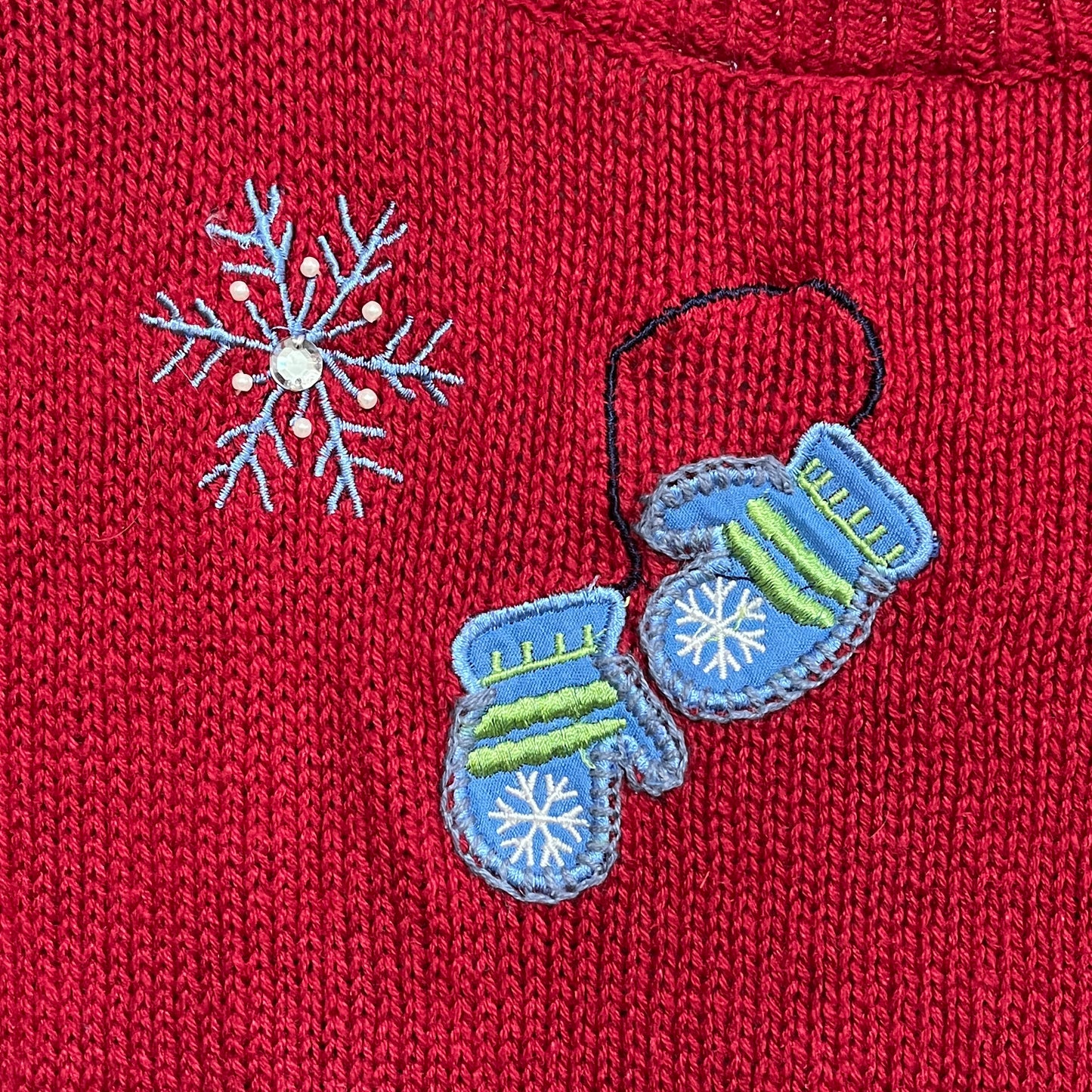 《M》HOLIDAY EDITION ホリディエディション クリスマス 刺繍 ニットベスト アグリーニット