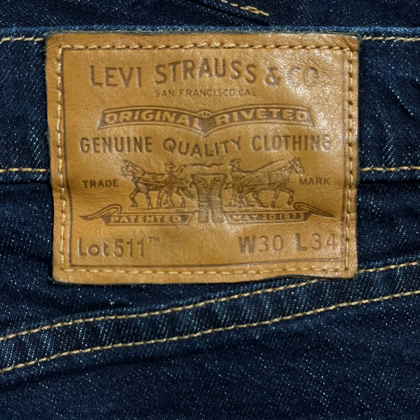 《30×34》 【美品】LEVI'S リーバイス 511 ビッグE ストレート デニムパンツ