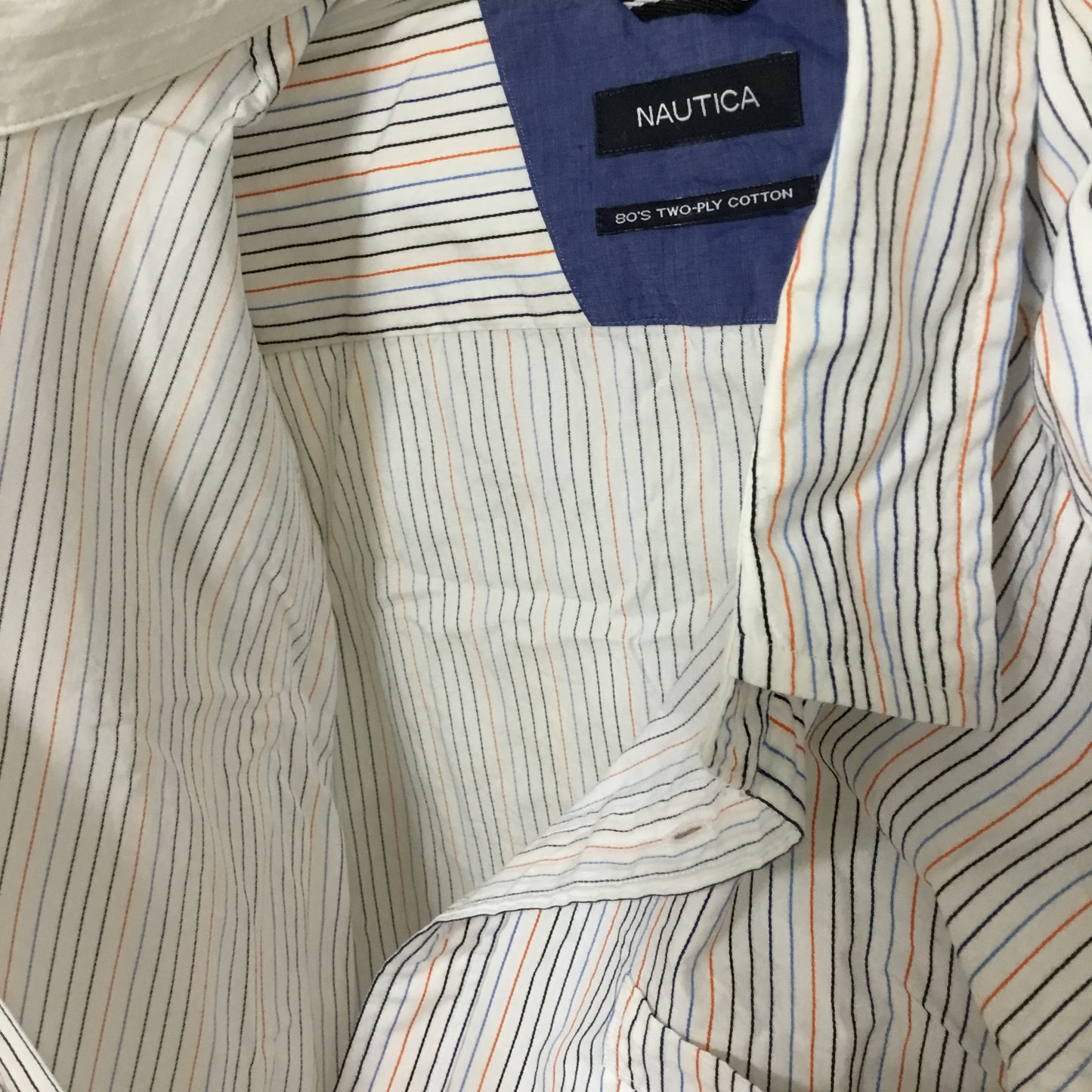 《L》NAUTICAノーティカ ストライプ 長袖シャツ