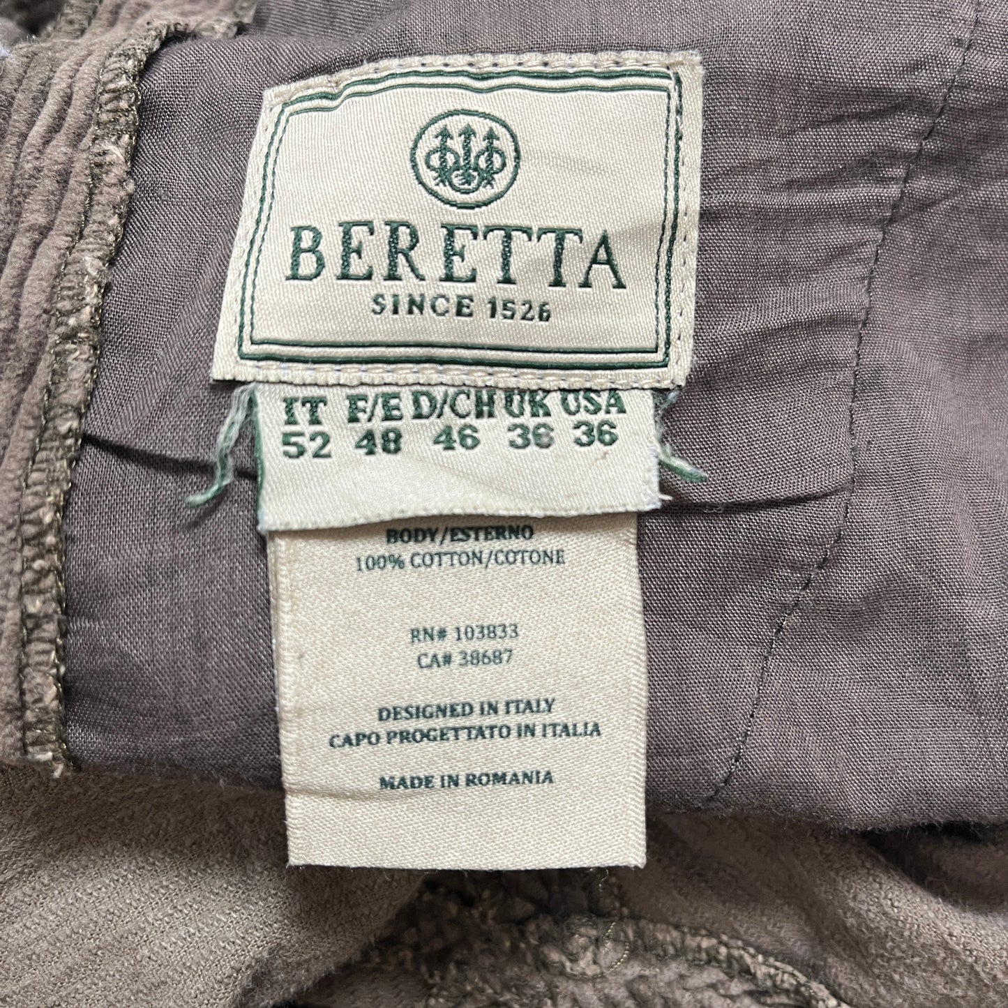 《36》BERETTA ベレッタ コーデュロイパンツ